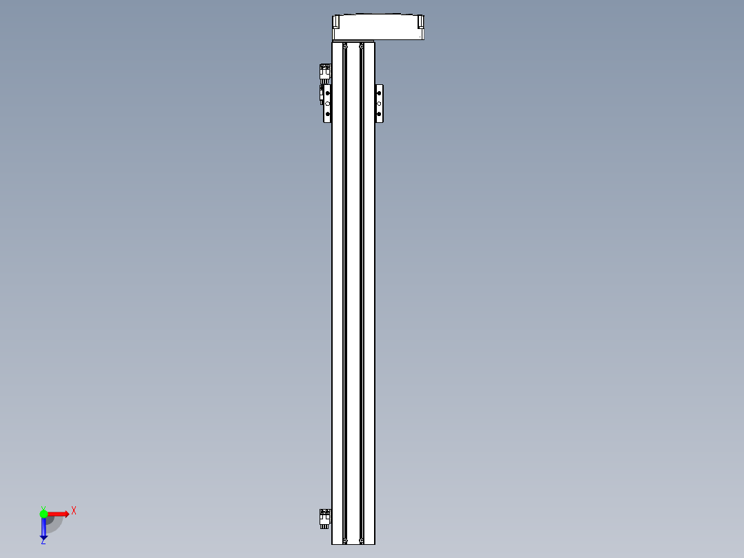 TPA-KNR-60E-1205C-L600A1-MR-P10-N3线性模块铝制底座俯视图