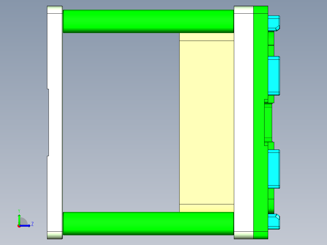 E403SA-A笔记本CNC工装夹具三维模型-CNC1-0122左视图