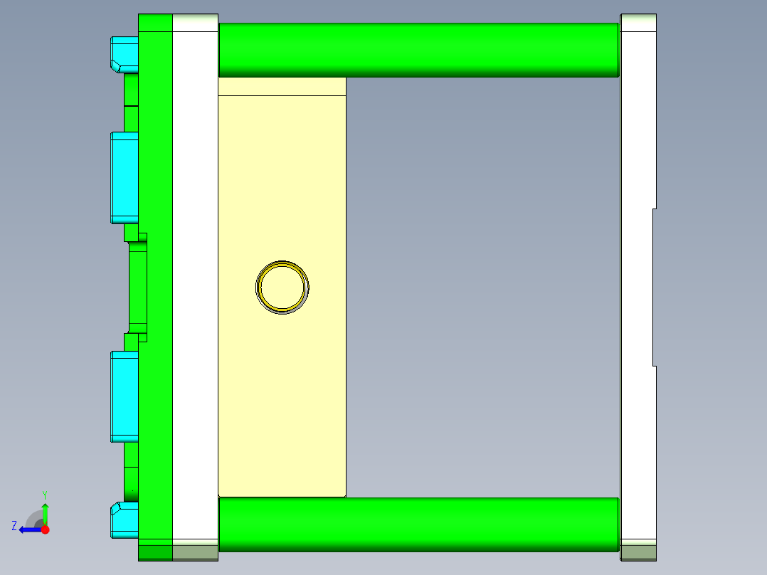 E403SA-A笔记本CNC工装夹具三维模型-CNC1-0122右视图