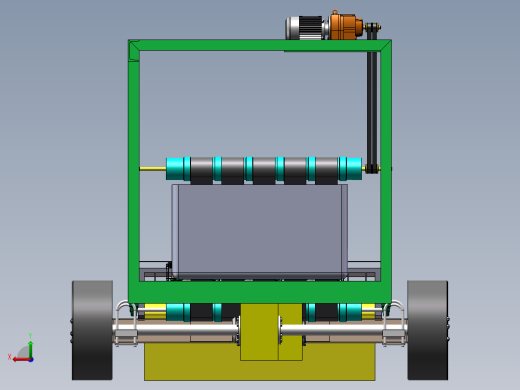 水稻起苗机苗盘分离机设计后视缩略图