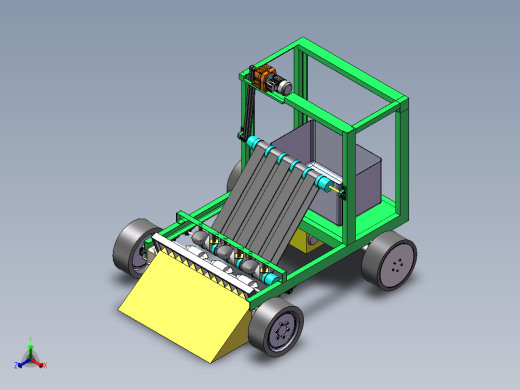 水稻起苗机苗盘分离机设计正等轴测缩略图