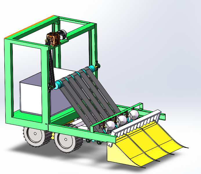 水稻起苗机苗盘分离机设计