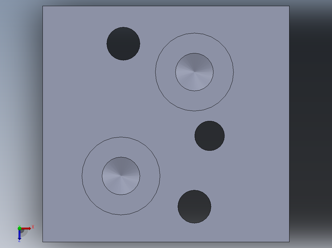 定制液压块俯视图