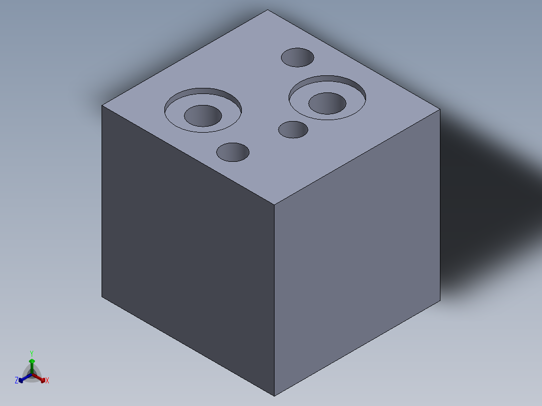 定制液压块正等轴测图