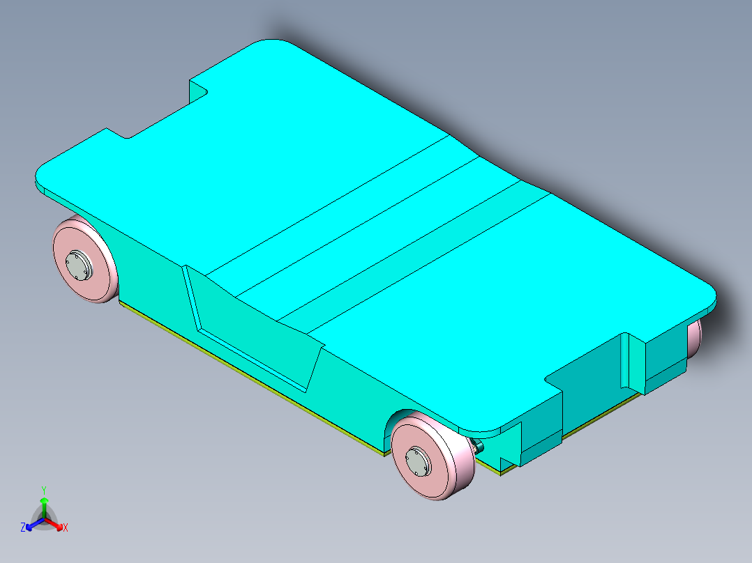 四驱动智能小车三维设计