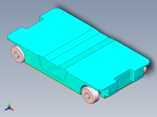四驱动智能小车三维设计