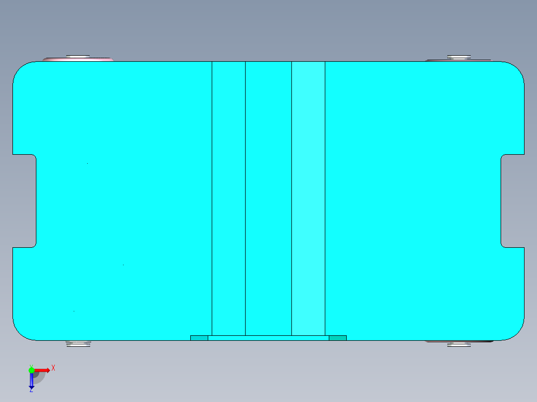 四驱动智能小车三维设计俯视图