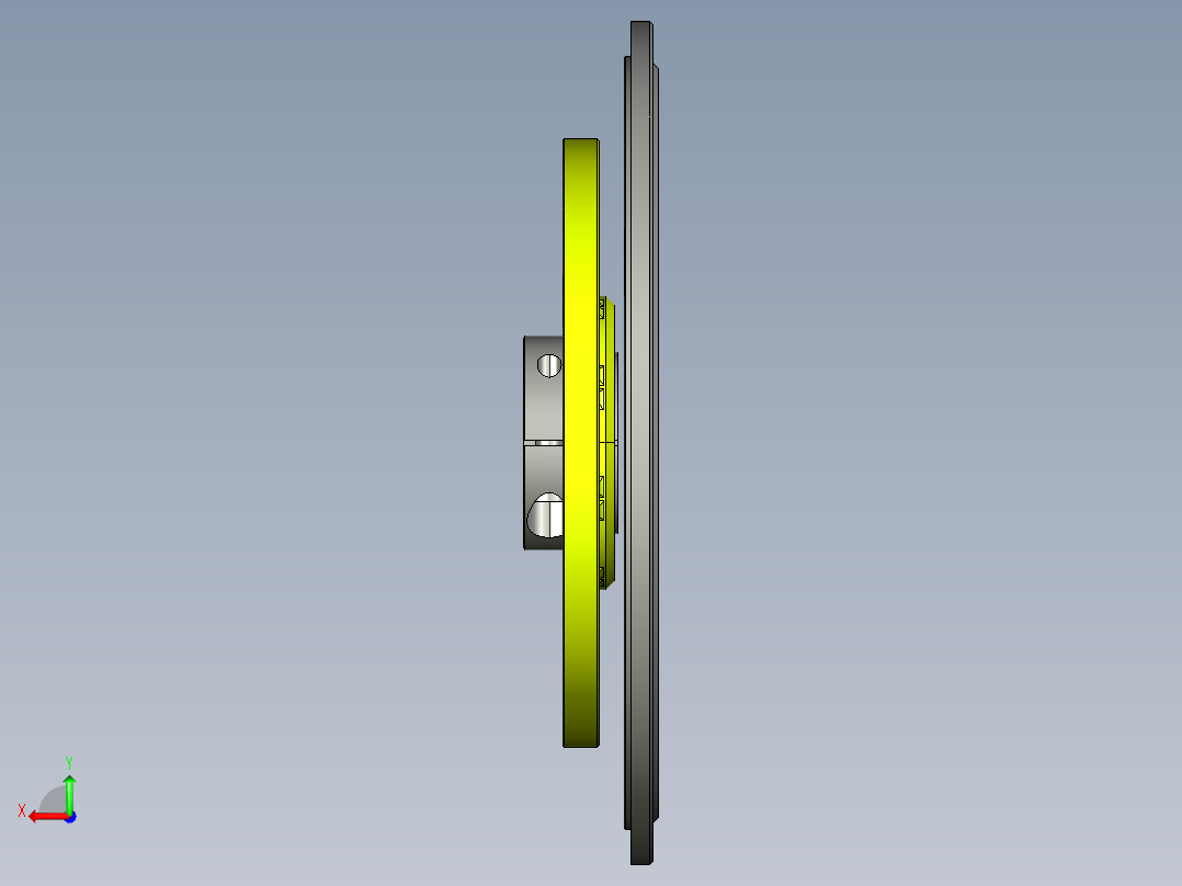 飞轮适配器（法兰联轴器后视图