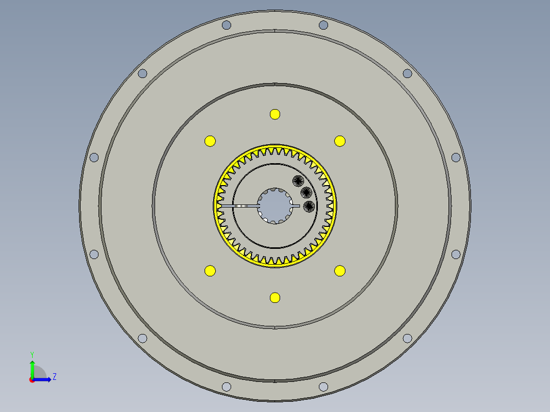 飞轮适配器（法兰联轴器左视图