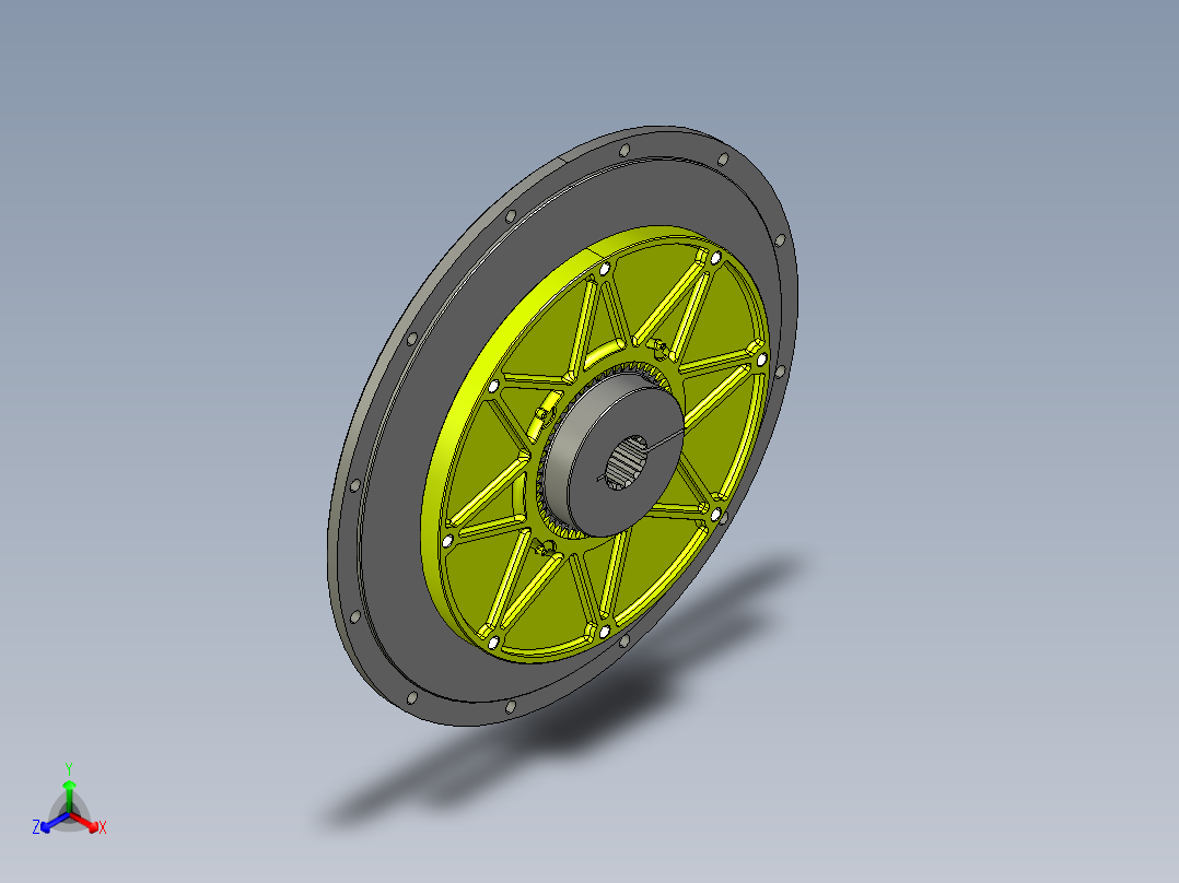 飞轮适配器（法兰联轴器正等轴测图