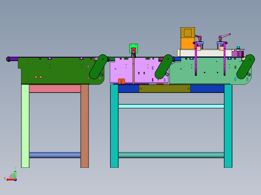 通过式输送线称重系统后视图