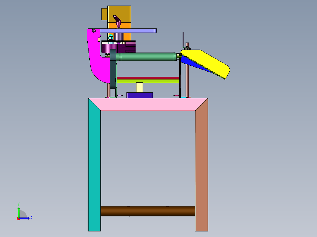 通过式输送线称重系统左视图
