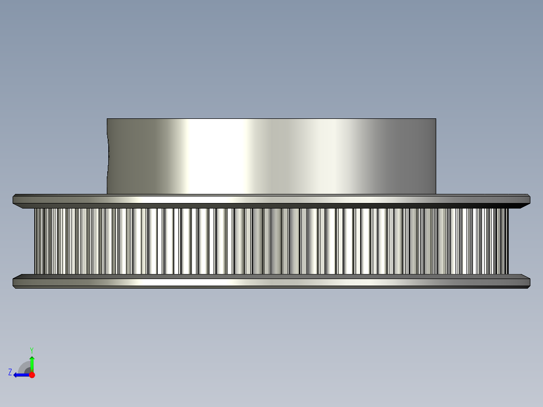 GT2 80T 皮带轮 8mm 孔径右视图