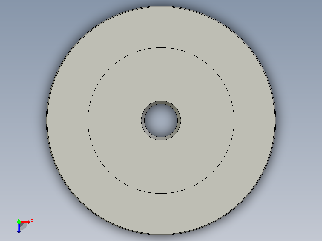 GT2 80T 皮带轮 8mm 孔径俯视图