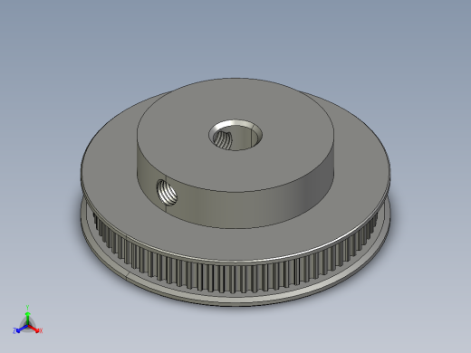 GT2 80T 皮带轮 8mm 孔径正等轴测缩略图