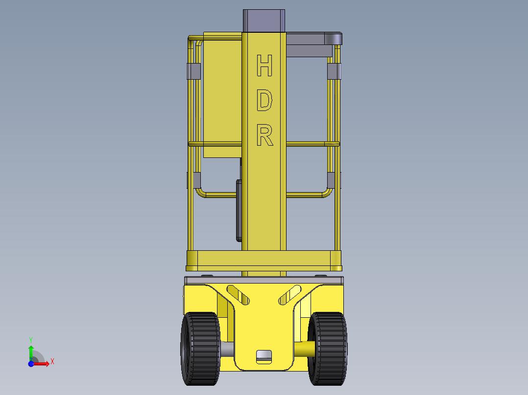 垂直桅杆提升机前视图