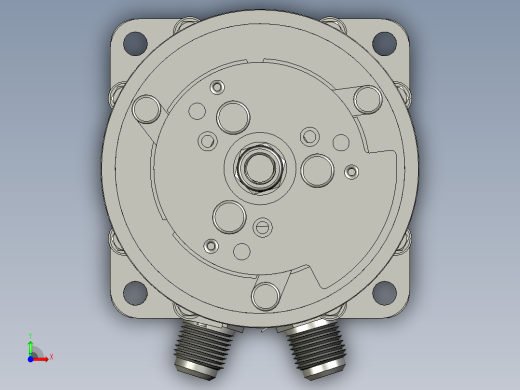 客车空调制冷压缩机前视缩略图