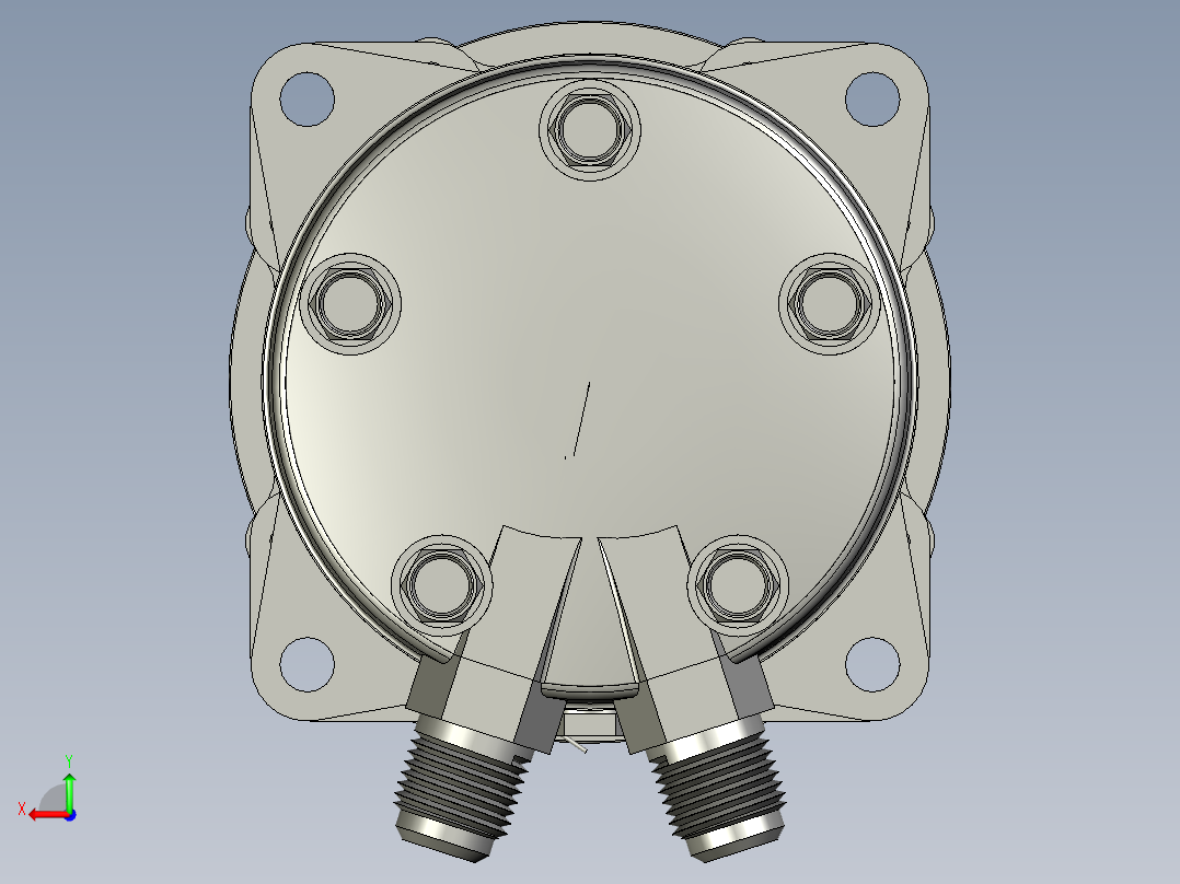 客车空调制冷压缩机后视图