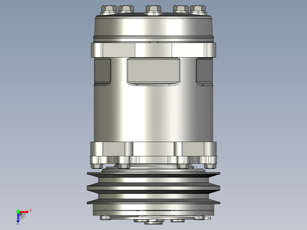 客车空调制冷压缩机俯视图