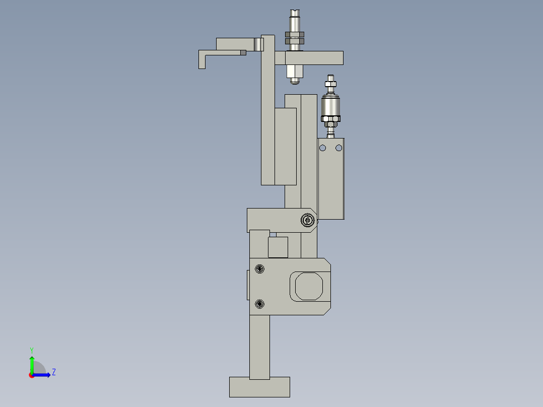 搬运横向收料拨叉左视图