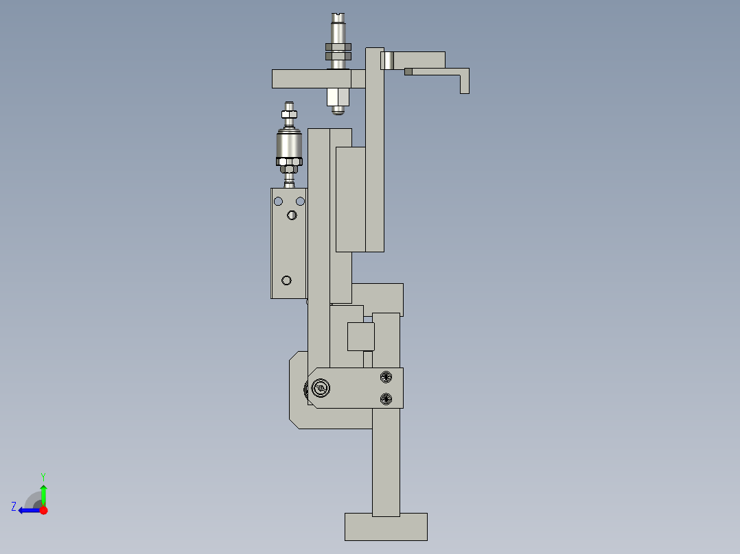 搬运横向收料拨叉右视图