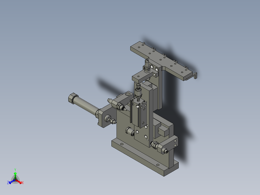 搬运横向收料拨叉正等轴测图