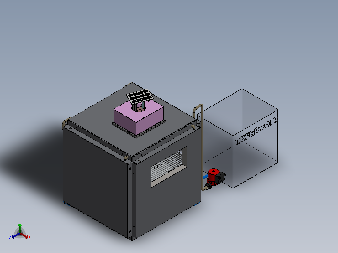 A0004021-蔬菜保鲜冷藏冰箱正等轴测图