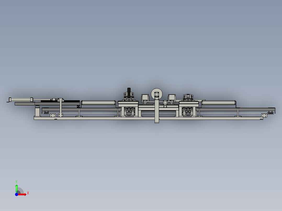 AB升降滚筒组件1V2前视图