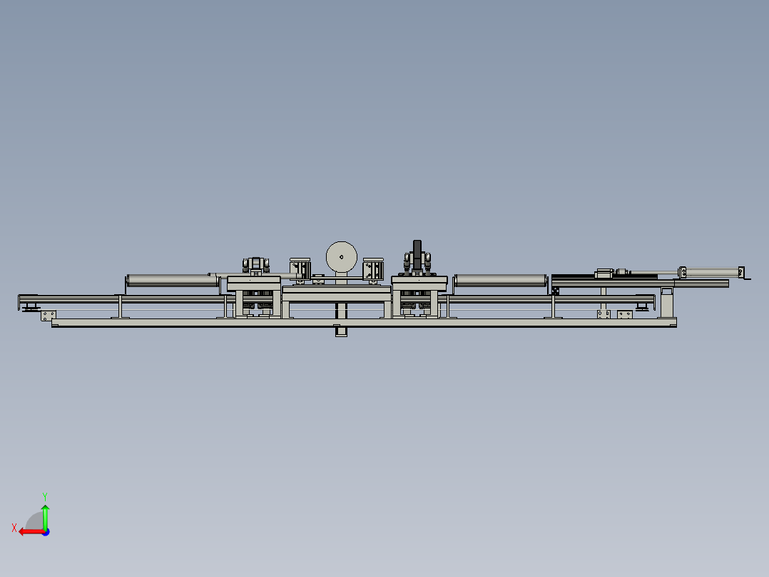 AB升降滚筒组件1V2后视图