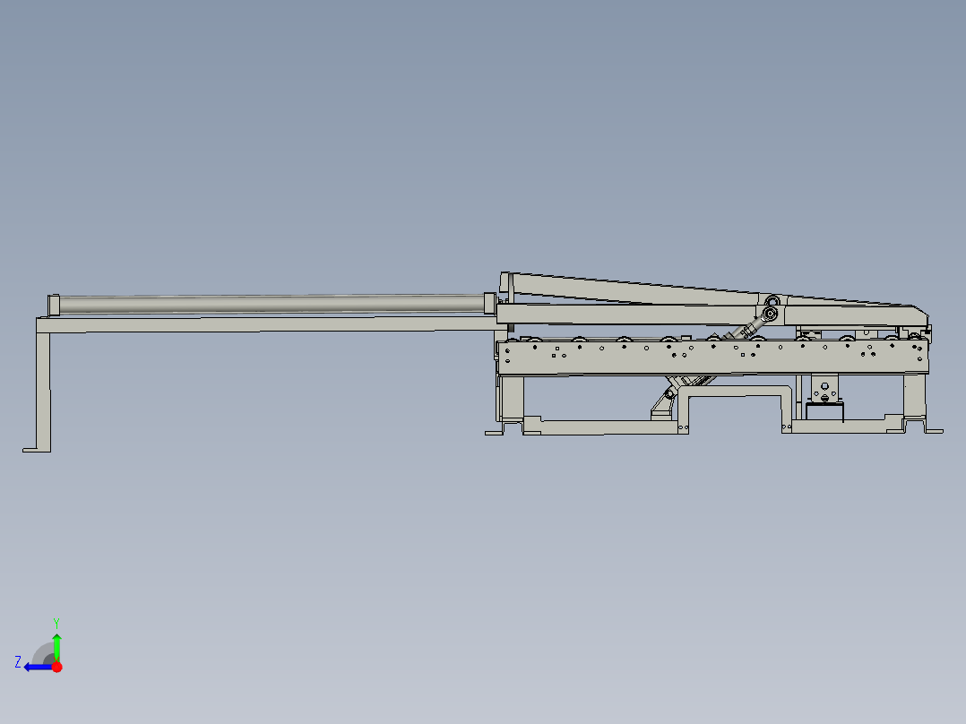 AB升降滚筒组件1V2右视图