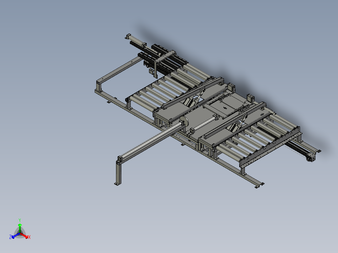 AB升降滚筒组件1V2正等轴测图