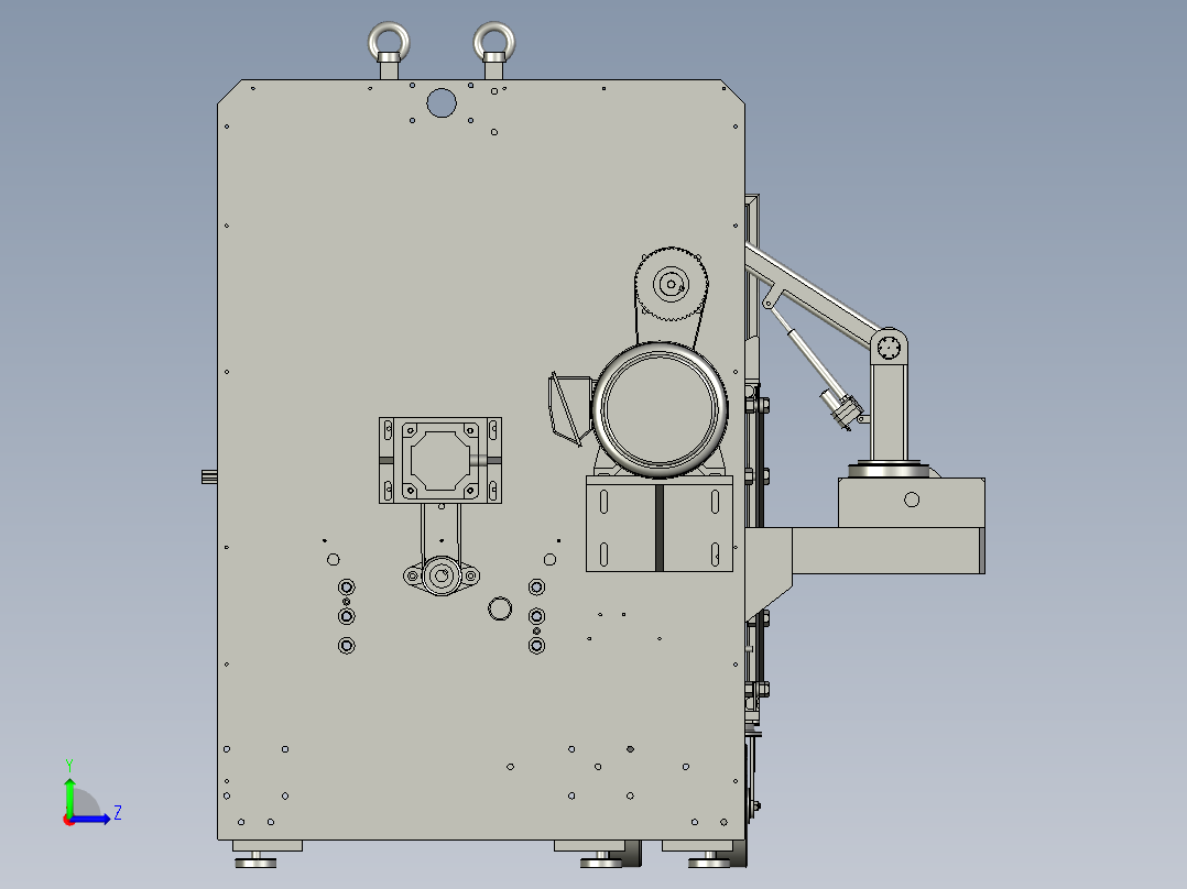 自动上下料一体切管机左视图