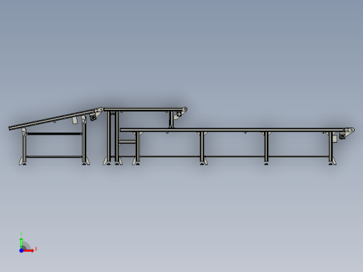 双层皮带传送的输送装置前视缩略图