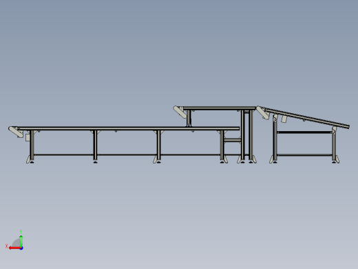 双层皮带传送的输送装置后视缩略图