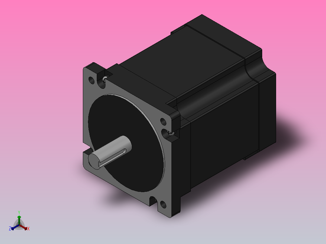 57╱86三相步进电机[86J12126-623]正等轴测图