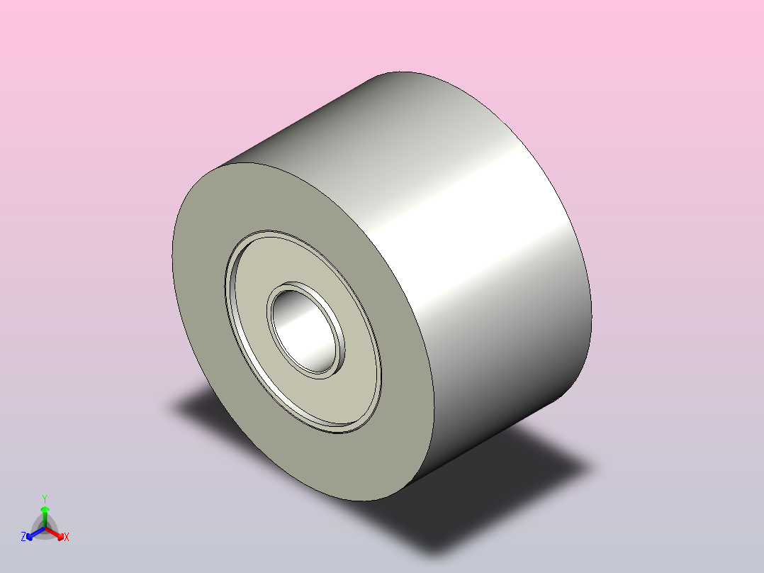 QAC01-25-L15直柱型带轴承 滚轮主视图