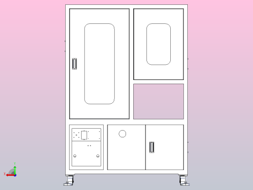 数控床身钣金外罩后视缩略图