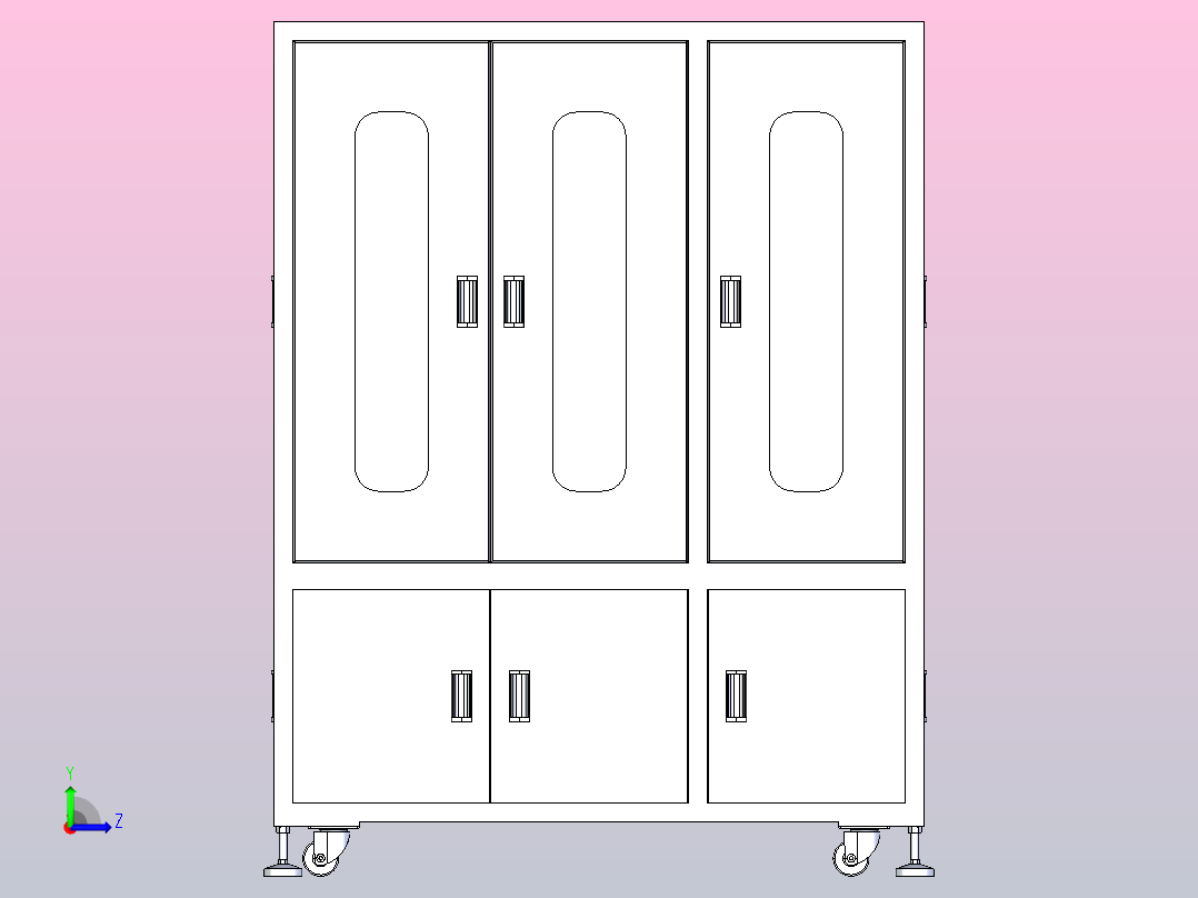 数控床身钣金外罩左视图