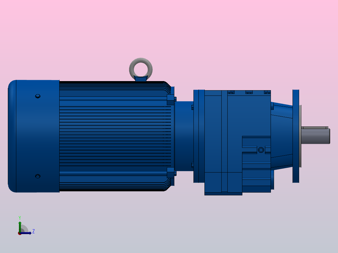 RF17法兰轴伸式安装斜齿轮减速机RF17-Y0.37-4P-71-M1-0°-Φ120左视图