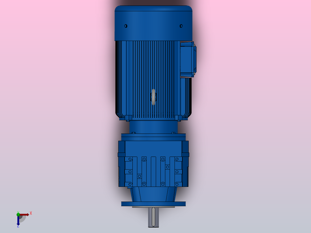RF17法兰轴伸式安装斜齿轮减速机RF17-Y0.37-4P-71-M1-0°-Φ120俯视图