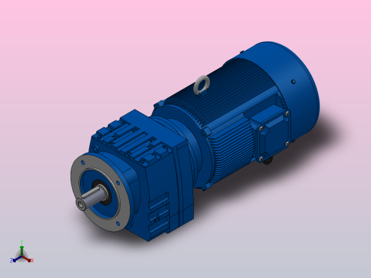 RF17法兰轴伸式安装斜齿轮减速机RF17-Y0.37-4P-71-M1-0°-Φ120正等轴测缩略图