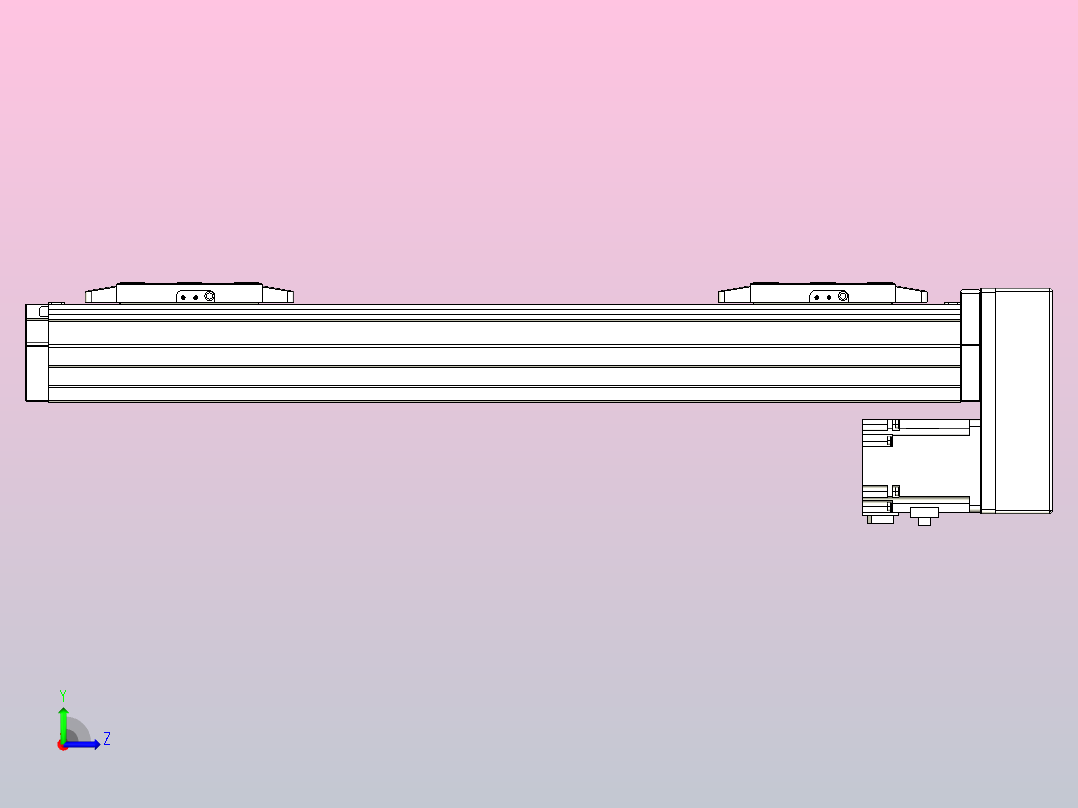 滚珠丝杠线性轴TPA-GCRS-80-1610C-L100-MP-M20-N3左视图
