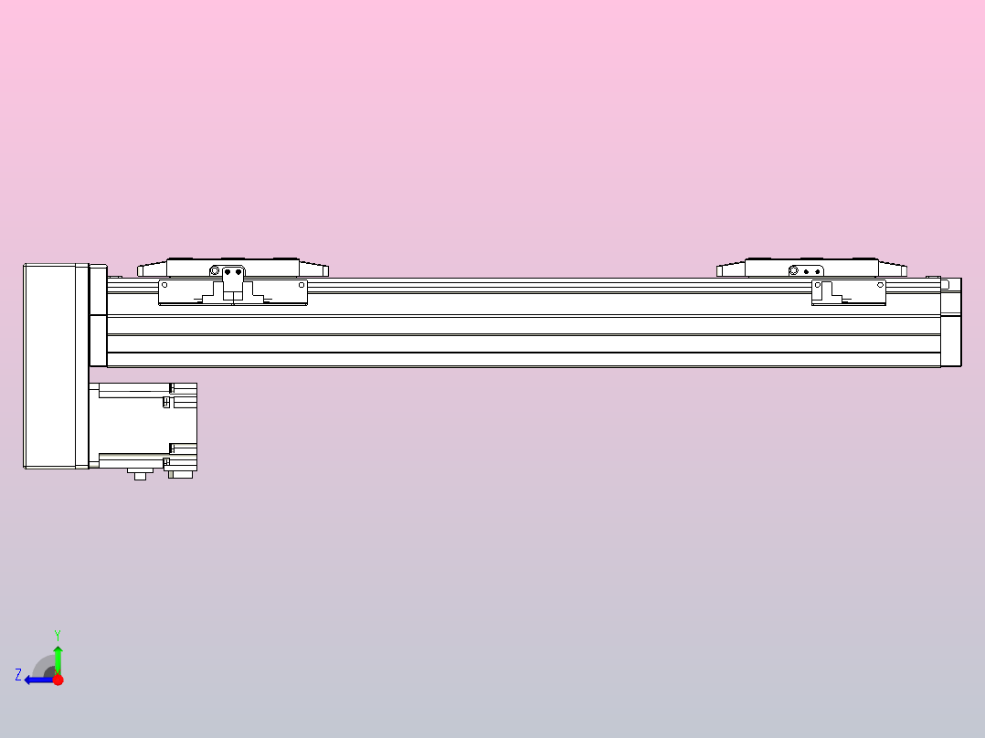滚珠丝杠线性轴TPA-GCRS-80-1610C-L100-MP-M20-N3右视图