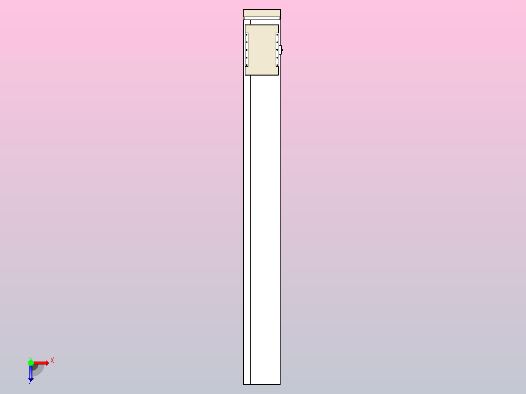 滚珠丝杠直线轴带导轨全封闭TPA-HCR-220D-3210C-L1800-MP-Y-P1K-N3俯视图