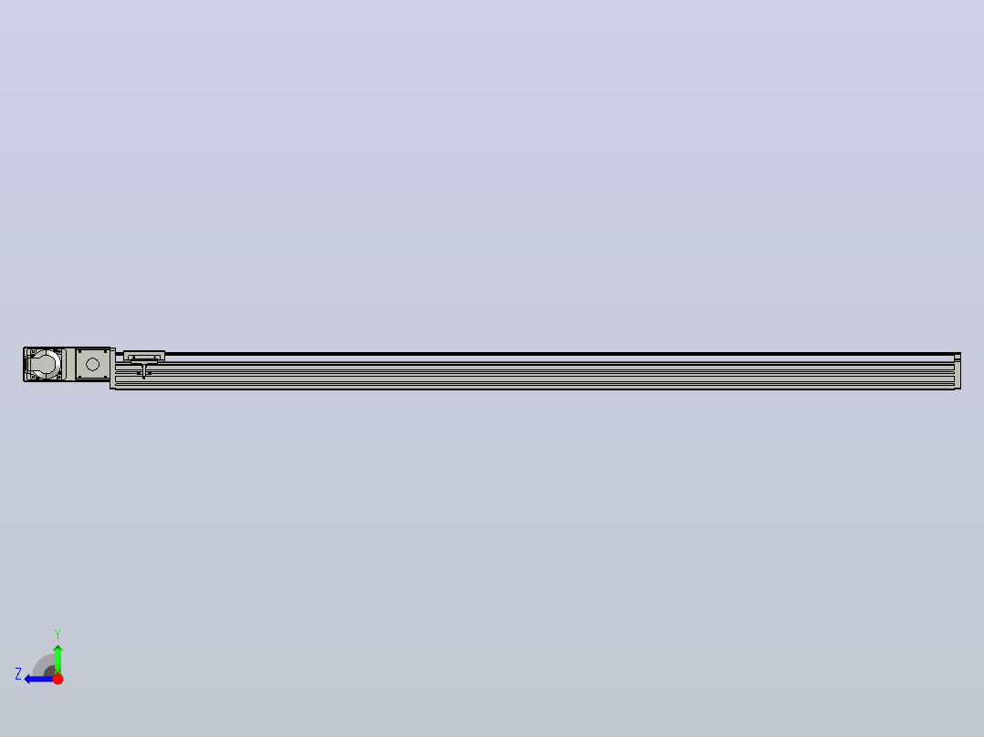 皮带直线轴半封闭可选导轨TPA-HNB-65S-90-L1450-ML-Y-P10-N3右视图