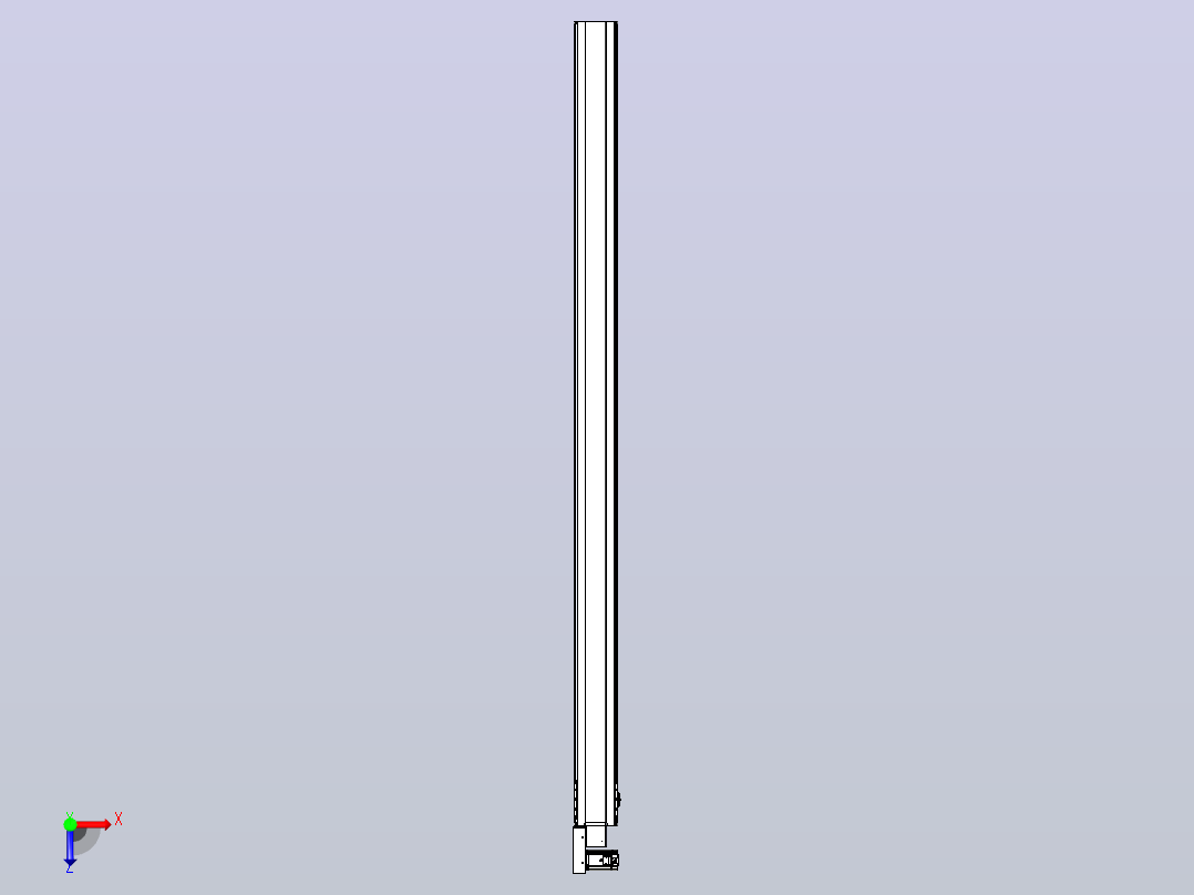 皮带直线轴半封闭可选导轨TPA-HNB-175D-140-L2900-ML-Y-P75-N3俯视图