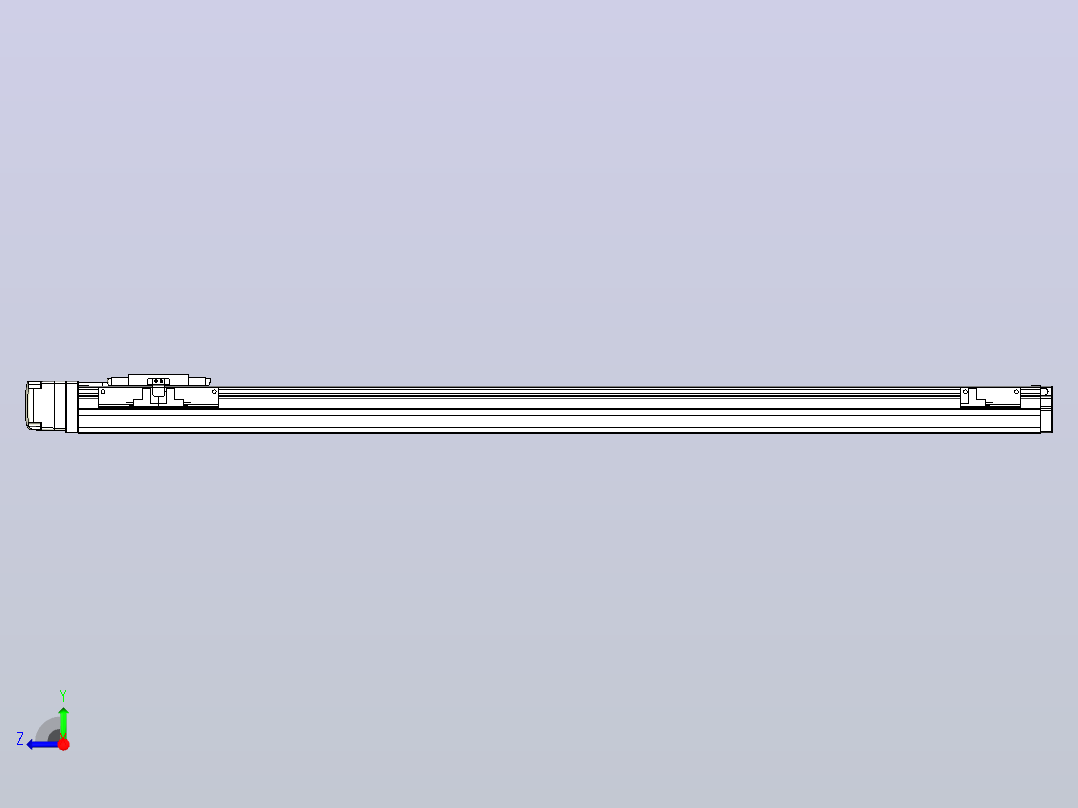 滚珠丝杠直线轴内置导轨TPA-GCR-40-1210C-L700-MR-M10-N3右视图