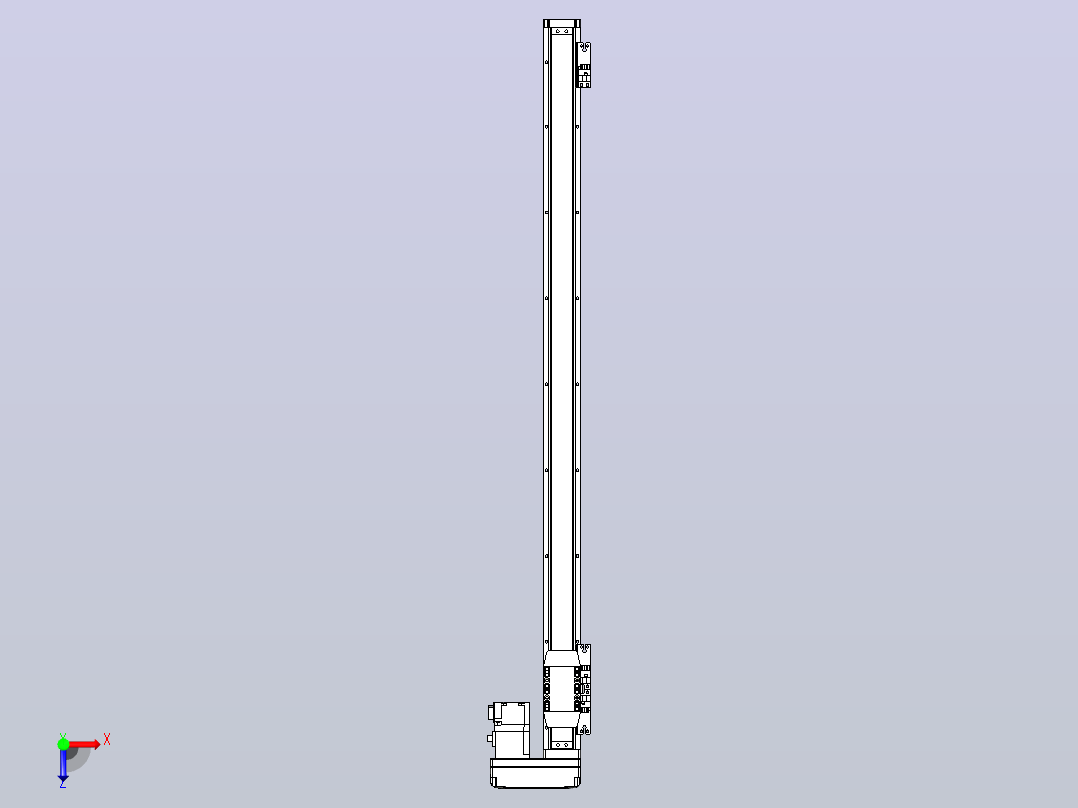 滚珠丝杠直线轴内置导轨TPA-GCR-40-1210C-L700-MR-M10-N3俯视图