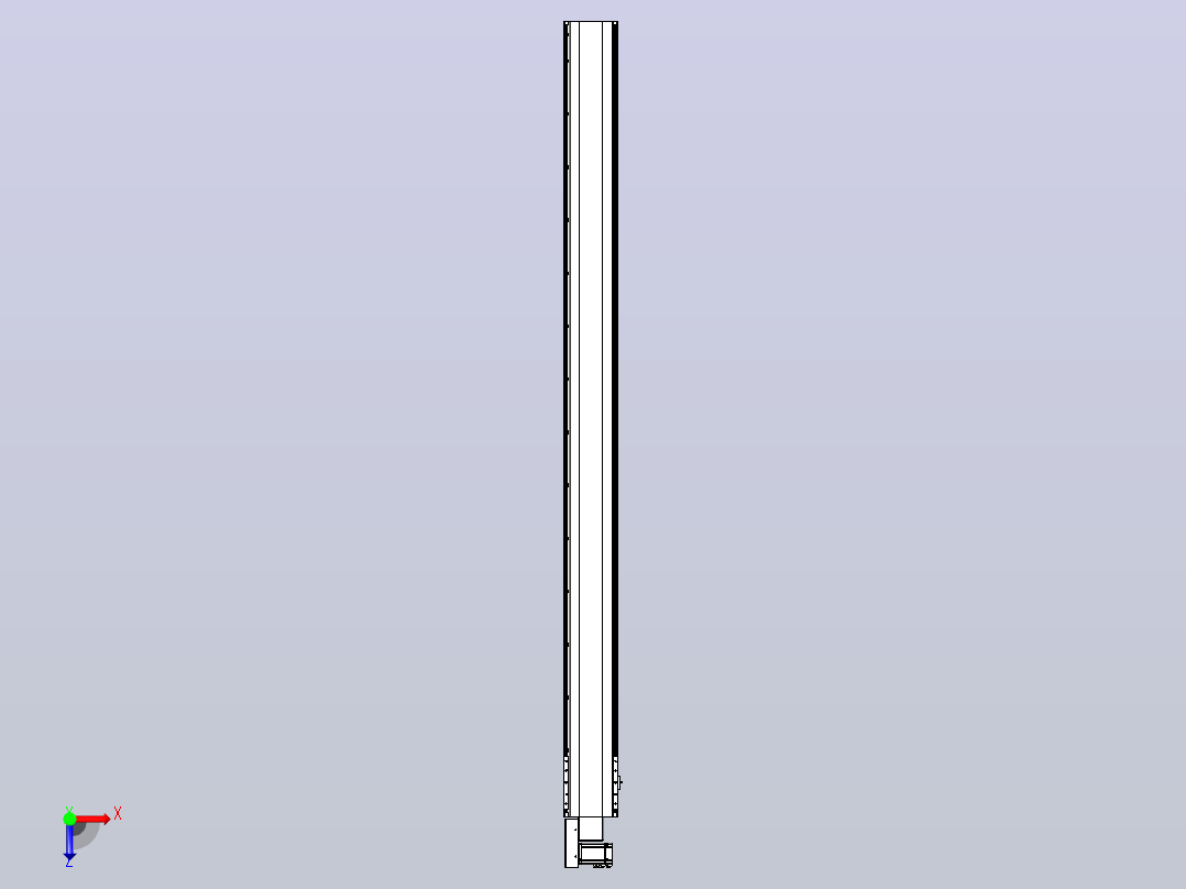 皮带直线轴半封闭可选导轨TPA-HNB-202D-140-L2650-ML-C-P75-N3俯视图