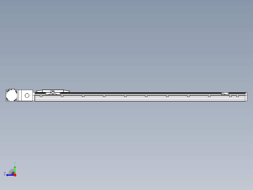 机器人皮带驱动直线轴TPA-GCB-150-P80-L1200-QL-M75-N3右视图